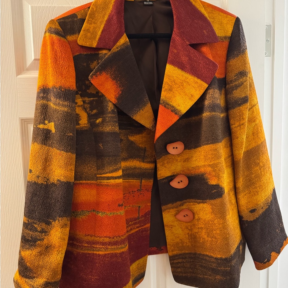 Ellen Tracy Wool Silk Autumnal Blazer